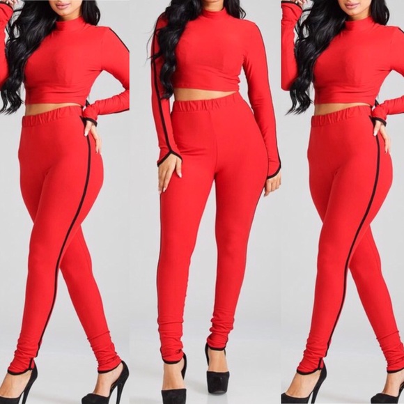 LAST ONE!! PRICE IS FIRM Red pants set. - Picture 2 of 3